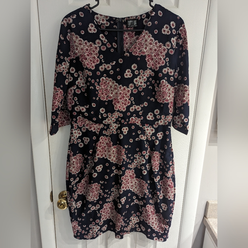 Navy and Rose Cocktail Dress